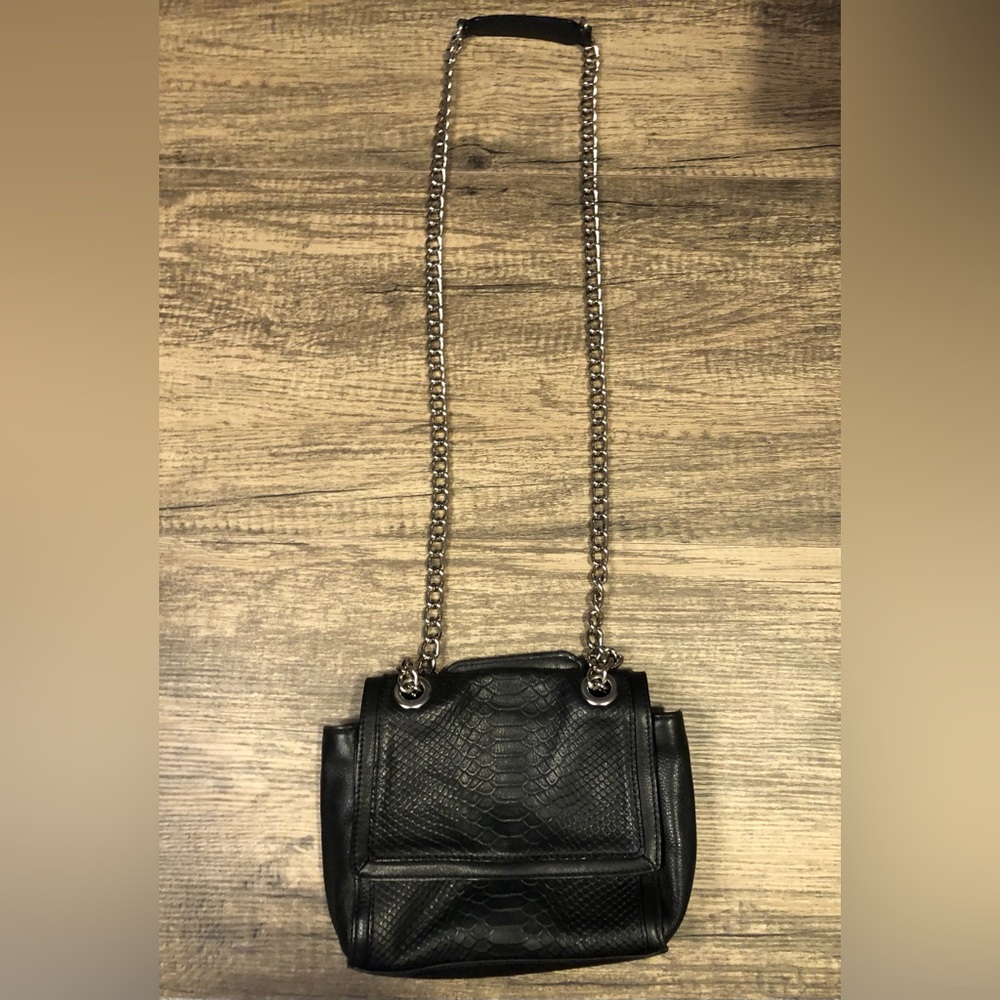 Black Leather Audrey Brooke Bag
